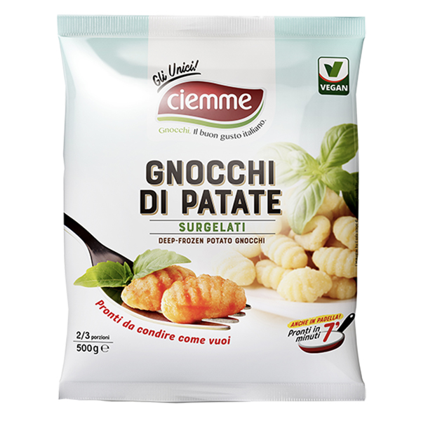 Gnocchi de Pommes de Terre Surgelés - Ciemme Alimentari 
500g - 1kg Image