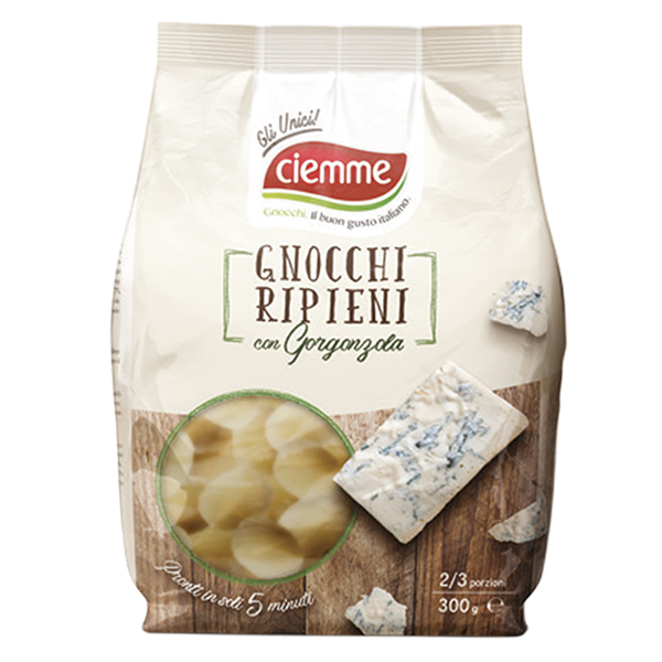 Potato Gnocchi Stuffed with Gorgonzola - Ciemme Alimentari 
300g Image