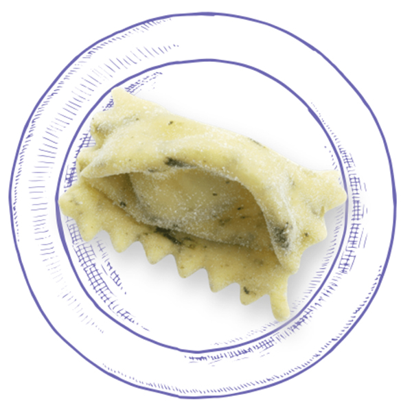 Plin Ricotta and Spinach - Pasta & Company 
250g x 8 or 1kg x 4  Image