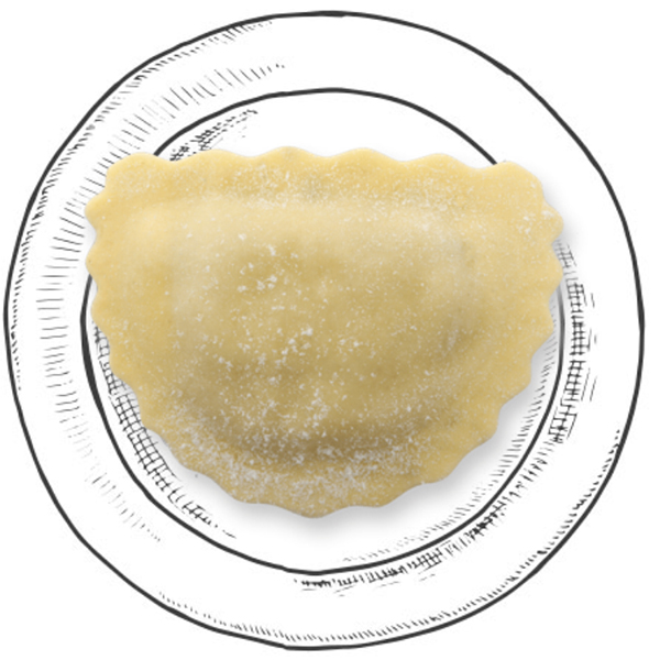 Mezzelune Gorgonzola e Noci - Pasta & Company 
250g x 8 o 1kg x 4  Image