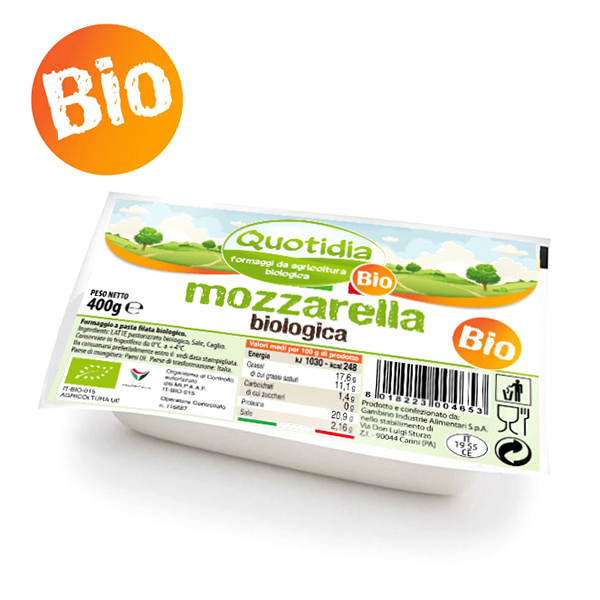 Mozzarella Biologique - Quotidia 
400g  Image